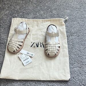 Zara Kids Beige Woven Sandals